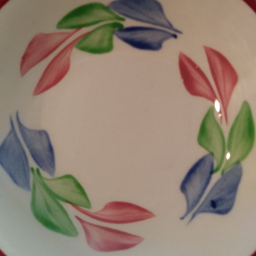 Vintage Hand Painted Blue Ridge Southern Potteries Berry/Fruit Bowls  - Set of 2 - Picture 4 of 7